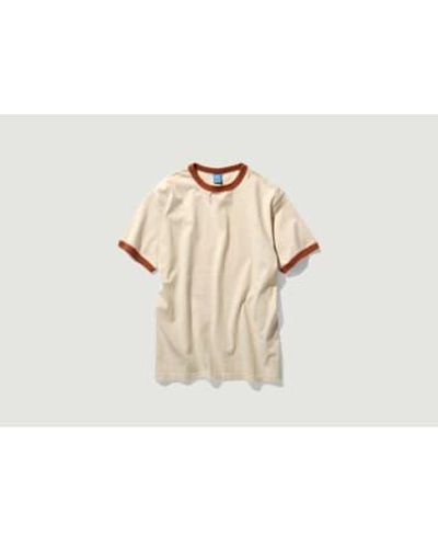 Good On S/s Ringer Cotton Jersey T-shirt Xl - Natural