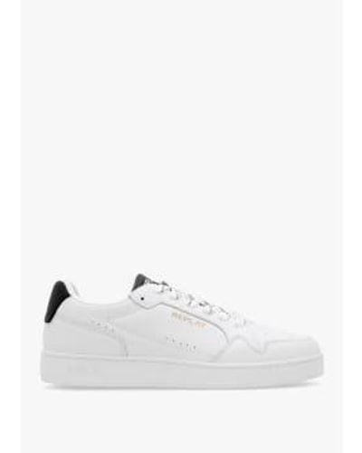 Replay S Smash Choice Leather Sneakers - White