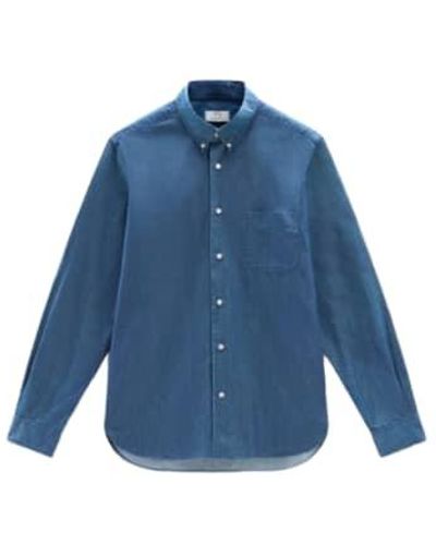 Woolrich Classic Chambray Shirt Bleached - Blue