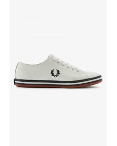 Fred Perry Kingston Leather B7163 172 Porcelain 46 - White