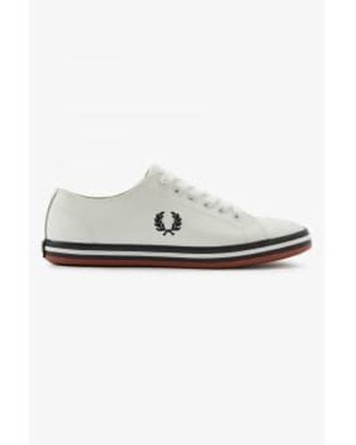 Fred Perry Kingston Leather B7163 172 Porcelain - Blanco