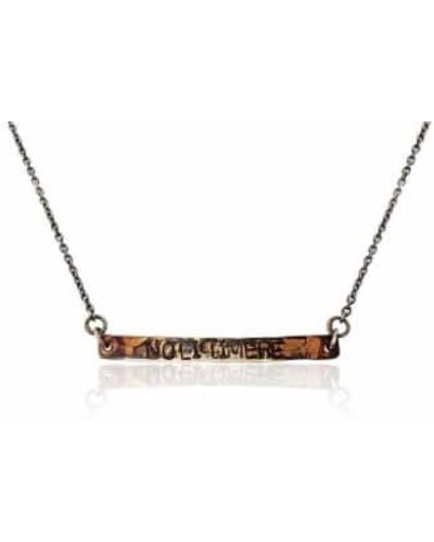 WINDOW DRESSING THE SOUL Silver Noli Timere Short Necklace Silver/rose Gold - Metallic