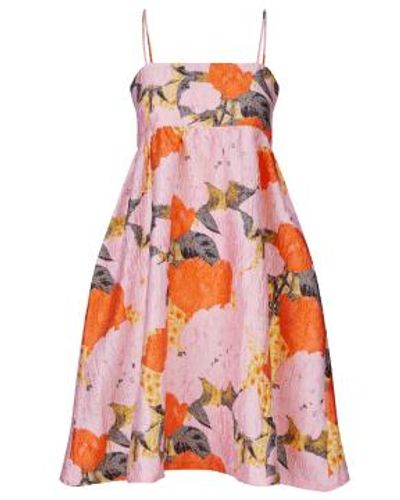 Rosemunde Aries Dress In Summer Bouquet Jacquard W0330 - Rosso