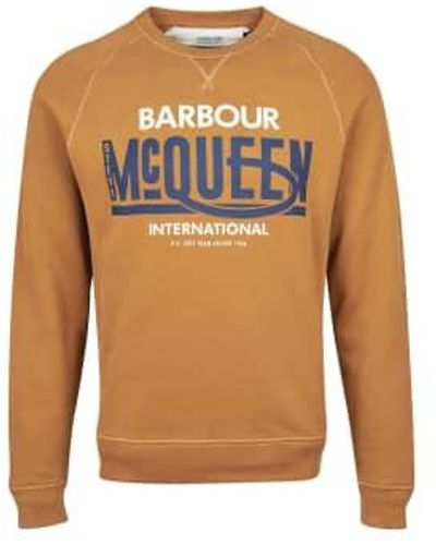 Barbour International Randall Crew Sweatshirt Zimt - Blau