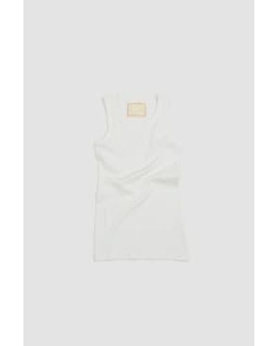 Jeanerica Camiseta sin mangas blanca - Blanco
