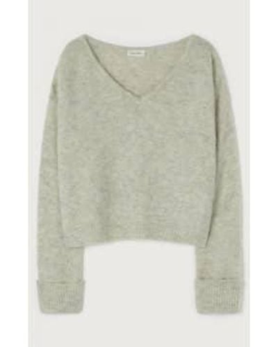 American Vintage East V-neck Boxy Fit Sweater - Green
