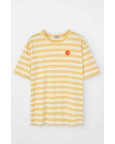 Loreak Mendian T-shirt hazpa dot w off /sand - Gelb