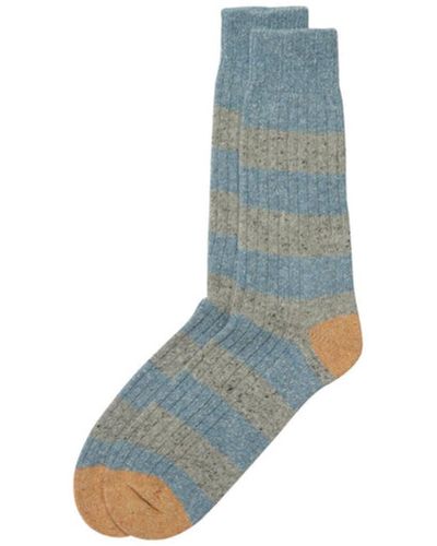 Barbour Houghton Stripe Socks - Blue