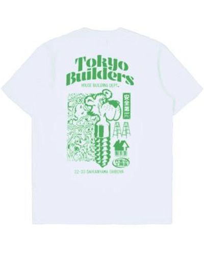 Edwin Tokyo builder kurzärmelig t -shirt weiß - Grün