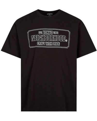 Neighborhood Logo -T -Shirt - Schwarz