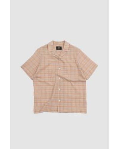 Portuguese Flannel Plaid Crepe Shirt S - Natural
