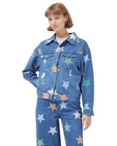 Compañía Fantástica Jacket With Coloured Stars From - Blue