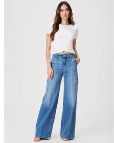PAIGE – Harper Utility Jeans – Valen - Blau