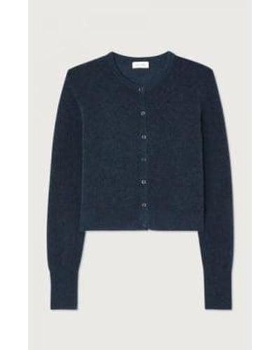 American Vintage Razpark Abyss Melange Cardigan - Blau