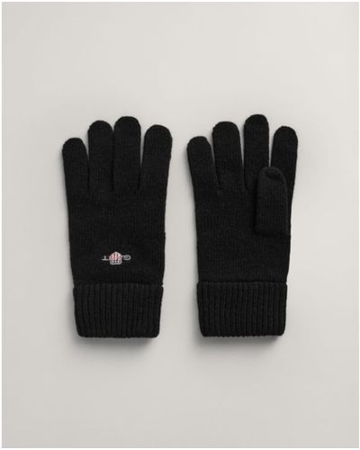 GANT Black Shield Wool Gloves 9930003 005