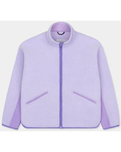 SELFHOOD Purple Short Fleece Jacket