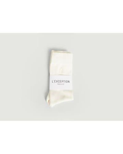 L'Exception Paris Embroidered Socks 42/46 - White