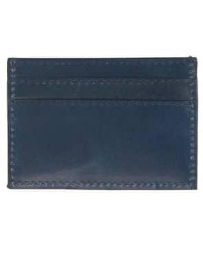 VIDA VIDA Leather Credit Card Holder For S Leather - Blue
