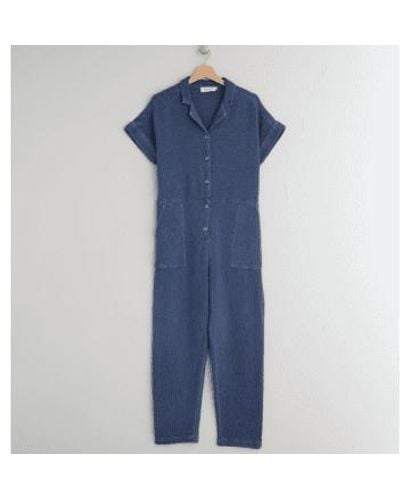 indi & cold Indi And Cold Double Muslin Jumpsuit - Blu