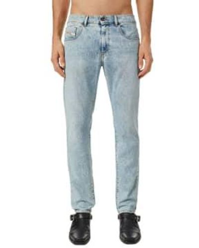 DIESEL D-strukt 0gdam Slim Fit Jeans Marbled Bleach Wash 36/34 - Blue