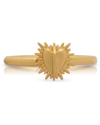 Rachel Jackson Amor eléctrico mini heart ring - Metálico