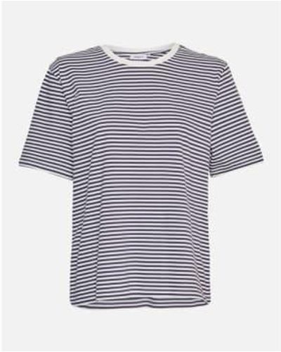 MSCH Copenhagen Hadrea Striped T-shirt Xs/s - Blue