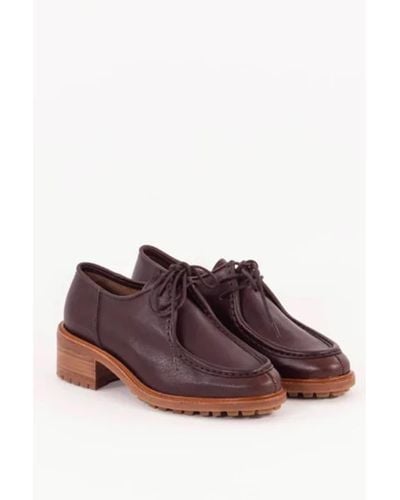 Sessun Gaspard Brown Whiskey Leather Derbie Shoes