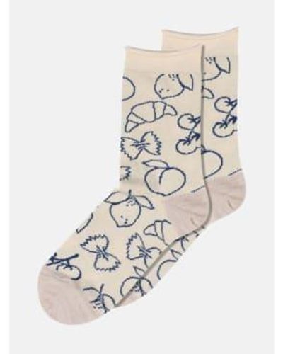 mpDenmark Marcia Ankle Socks True 37-39 - White