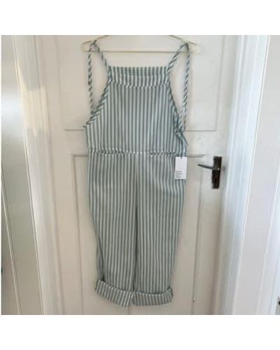 Every Thing We Wear Etww Simple Dungarees Mint White Stripe M - Grey