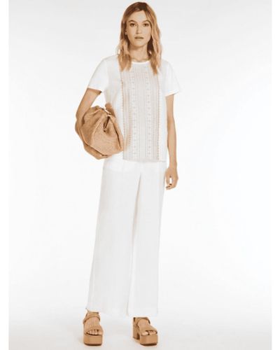 Weekend by Maxmara Ideo Linen Top - White
