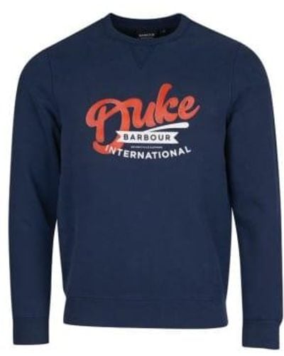Barbour International Duke Origin Sweatshirt Navy - Blau
