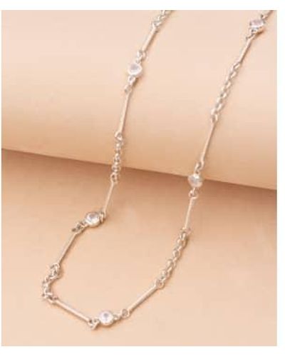 Zoe & Morgan Azalea Quartz Silver Necklace One Size - Natural