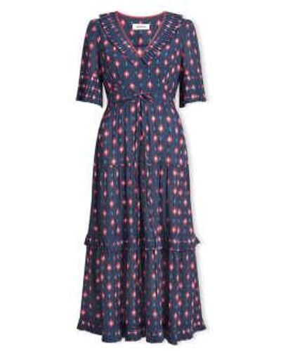 Cefinn Navy Cordelia Dress Xs - Blue