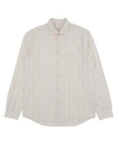 Folk Relaxed Fit Shirt Crinkle Stripe 3 - White