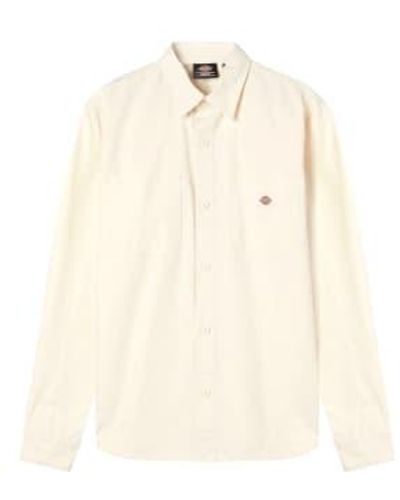 Dickies Duck Canvas Shirt Stone Washed Cloud S - White