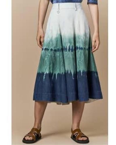 High Awaken Tie Dye Skirt - Blu