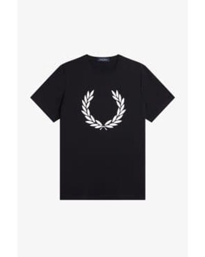 Fred Perry Laurel wreath print t-shirt - Negro