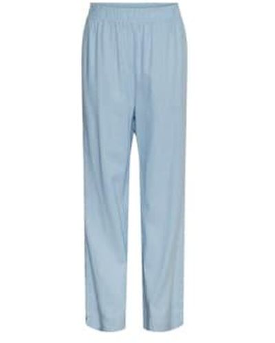 Y.A.S | Flaxy Hw Linen Pant - Blue