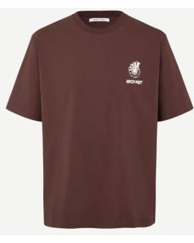 Samsøe & Samsøe Sawind Uni T Shirt Stone Fossil S - Brown