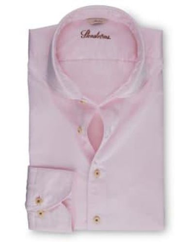 Stenströms Camisa sarga informal entallada rosa claro - Morado