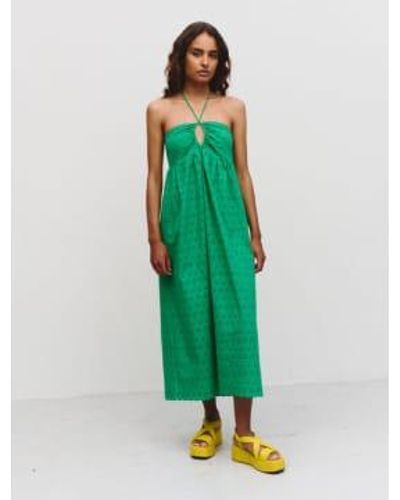 Idano Viviano Embroidered Dress T3 - Green