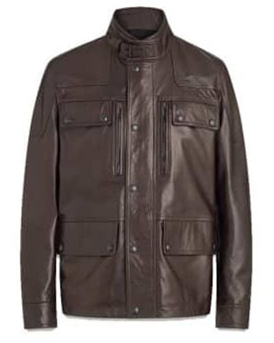 Belstaff Dark Brown Dene Leather Jacket