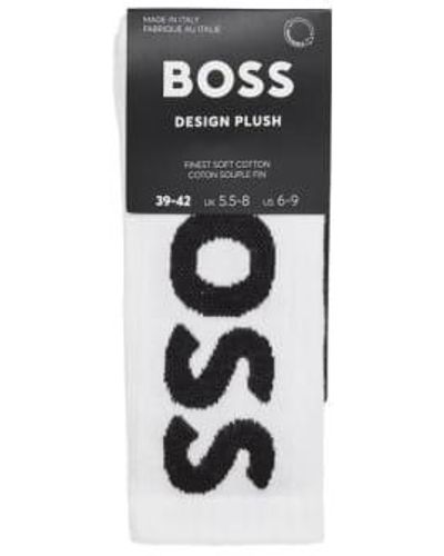 BOSS Single Pack Qs Rib Logo Sport Socks - Nero