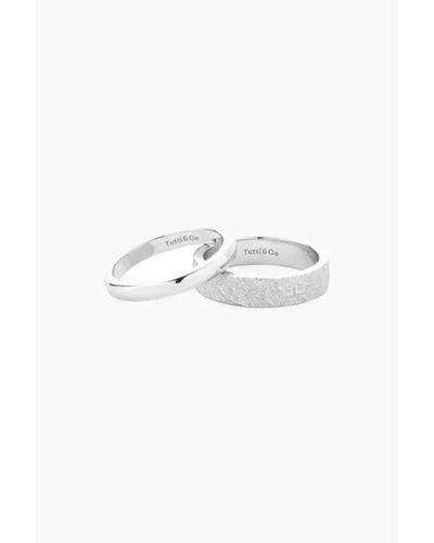 Tutti & Co Rn324s Joy Ring One Size / Silver - White
