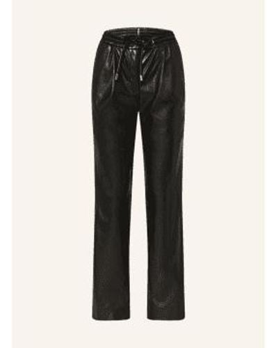 BOSS Tareta Faux Leather Pants Size: 14, Col: Burgundy 8 - Black