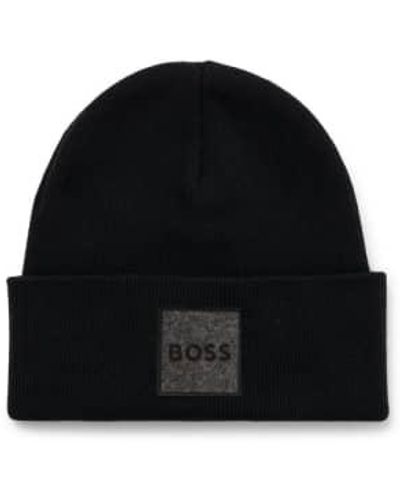 BOSS Hat foxxy beanie - Negro
