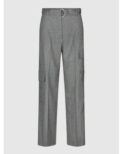 Second Female Holsye Cargo Trousers Melange - Grigio