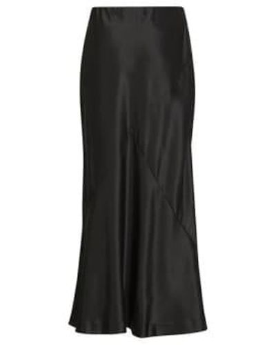 B.Young Dolora Satin Maxi Skirt - Black