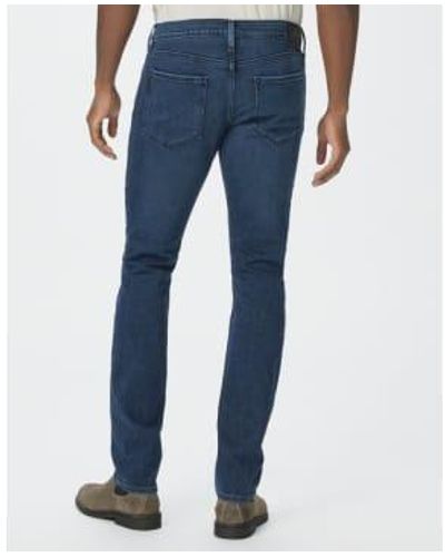 PAIGE Lennox Damon Vintage Washed Denim Slim Fit Jeans M653F72 B014 - Blu