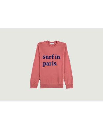 Cuisse De Grenouille Sweatshirt Surf à Paris - Rouge